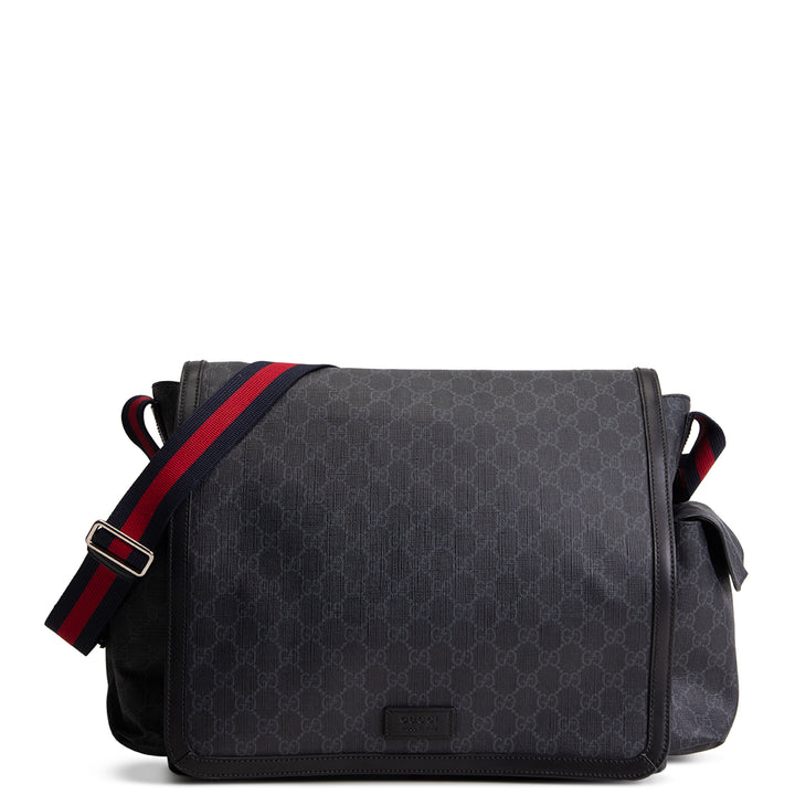 GUCCI GG Supreme Diaper Bag - Black OUTLET FINAL SALE