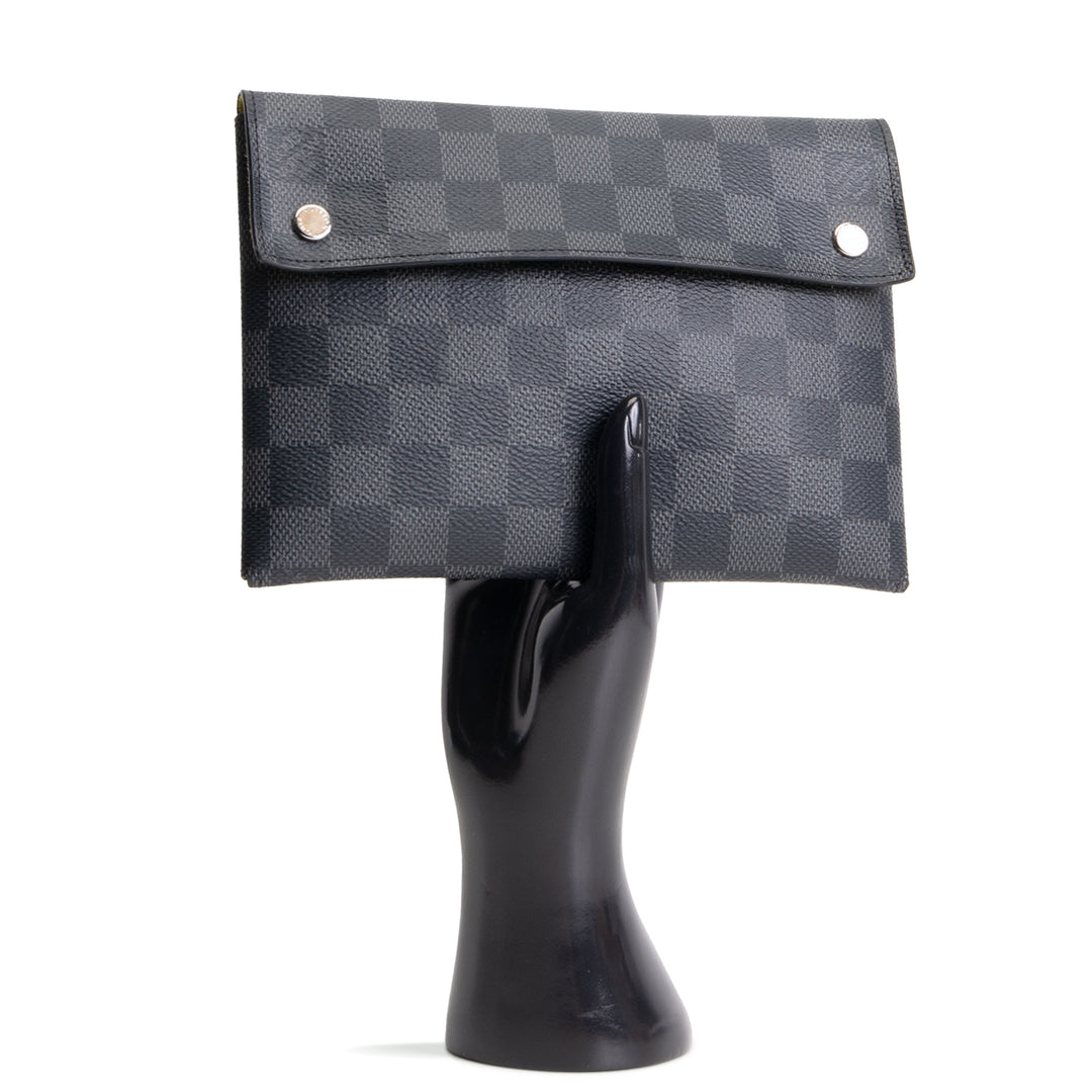 LOUIS VUITTON Damier Graphite Alpha Triple Pouch