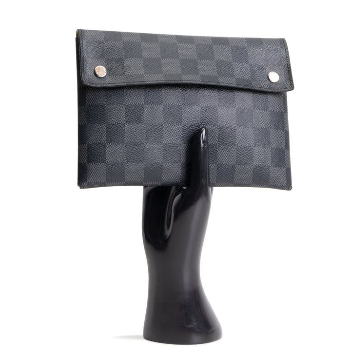 LOUIS VUITTON Damier Graphite Alpha Triple Pouch