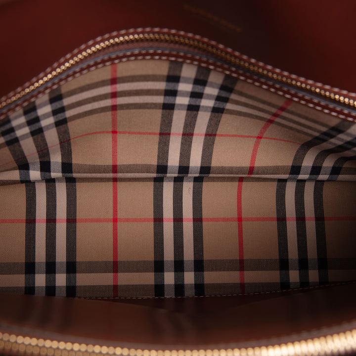 BURBERRY Check Two Handle Title Tote Large - Missing Strap