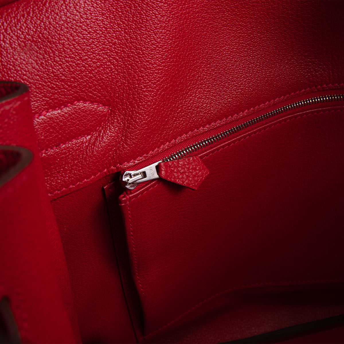 HERMES Birkin 35 Togo - Rouge De Coeur w/ Palladium Hardware