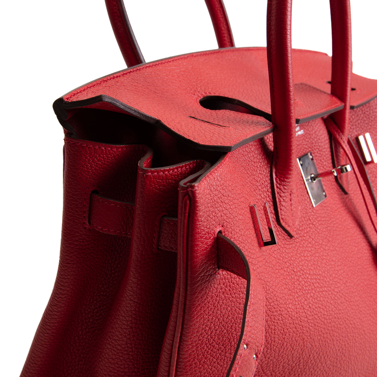 HERMES Birkin 35 Togo - Rouge De Coeur w/ Palladium Hardware