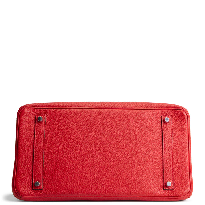 HERMES Birkin 35 Togo - Rouge De Coeur w/ Palladium Hardware
