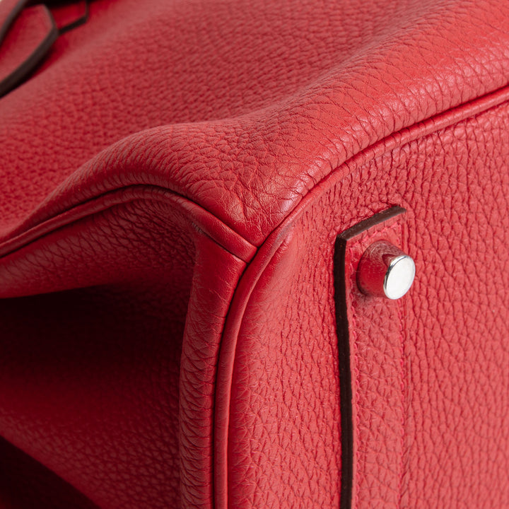 HERMES Birkin 35 Togo - Rouge De Coeur w/ Palladium Hardware
