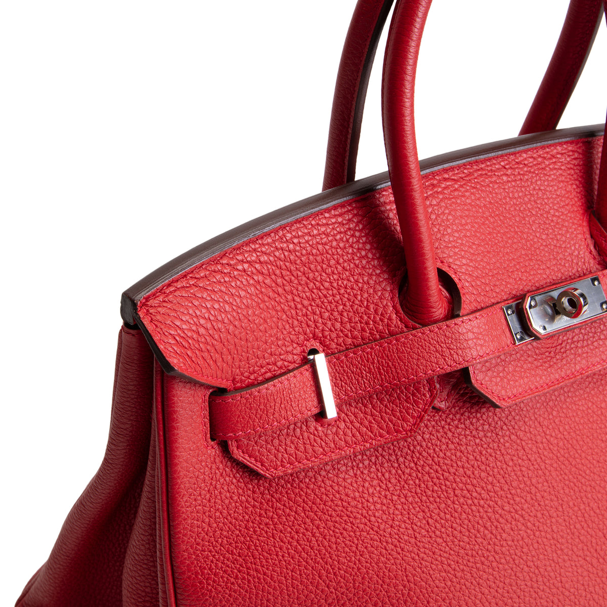 HERMES Birkin 35 Togo - Rouge De Coeur w/ Palladium Hardware