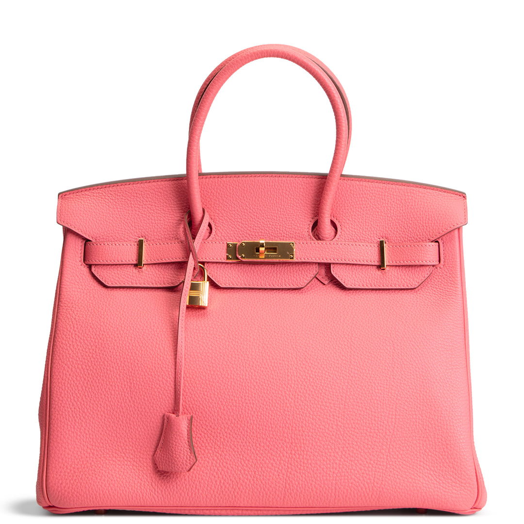 HERMES Birkin 35 Togo - Rose Lipstick w/ Gold Hardware