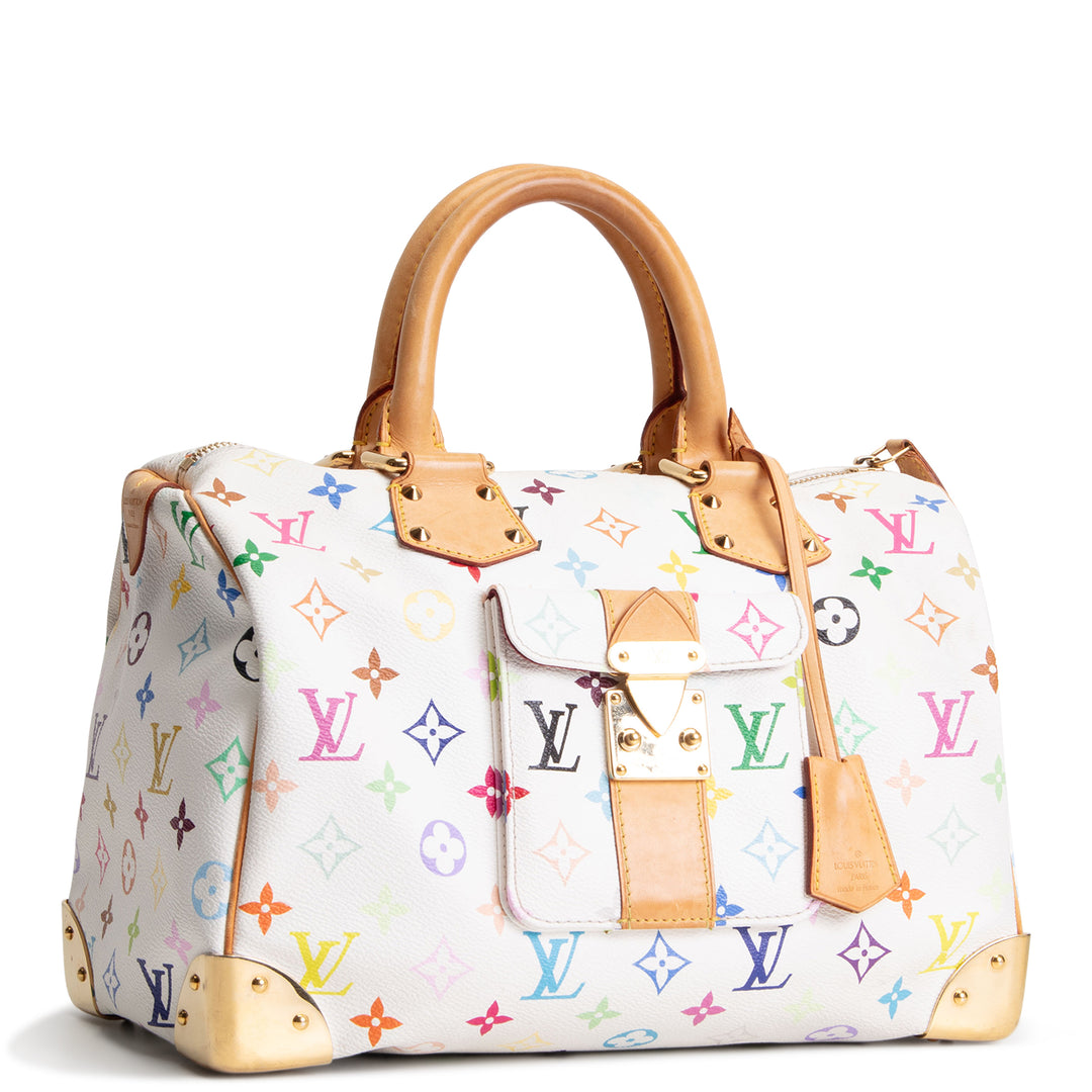 LOUIS VUITTON Multicolore Monogram x Takashi Speedy 30 - White