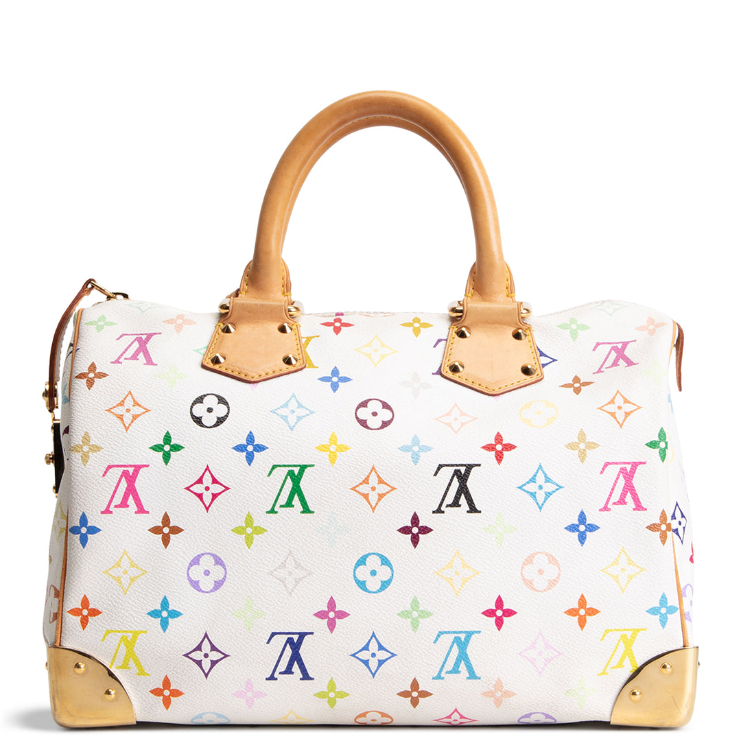 LOUIS VUITTON Multicolore Monogram x Takashi Speedy 30 - White