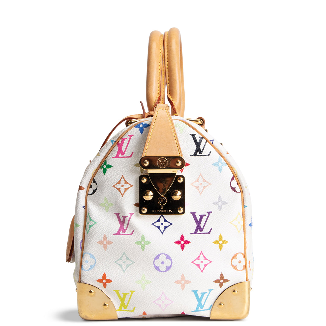 LOUIS VUITTON Multicolore Monogram x Takashi Speedy 30 - White