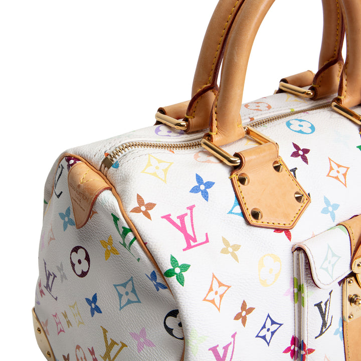 LOUIS VUITTON Multicolore Monogram x Takashi Speedy 30 - White