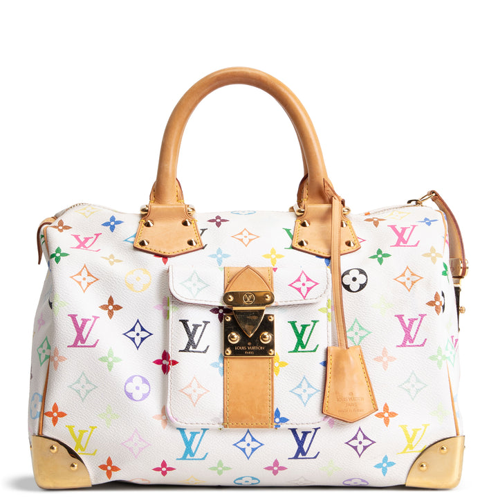 LOUIS VUITTON Multicolore Monogram x Takashi Speedy 30 - White