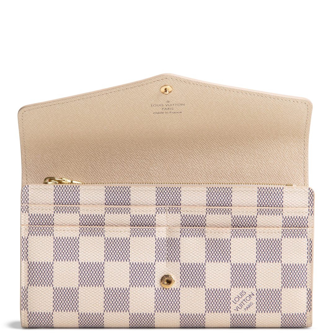 LOUIS VUITTON Damier Azur Sarah Wallet