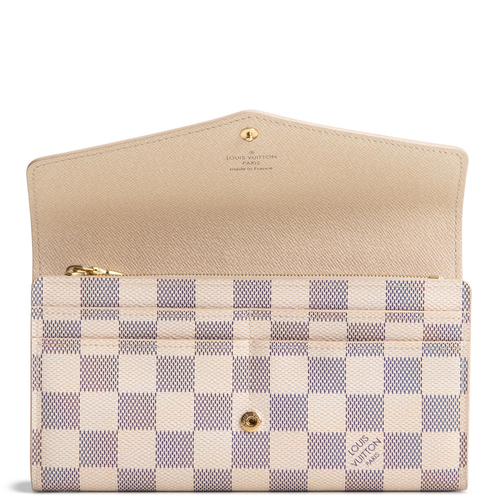 LOUIS VUITTON Damier Azur Sarah Wallet