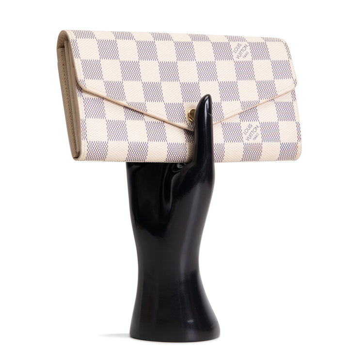 LOUIS VUITTON Damier Azur Sarah Wallet