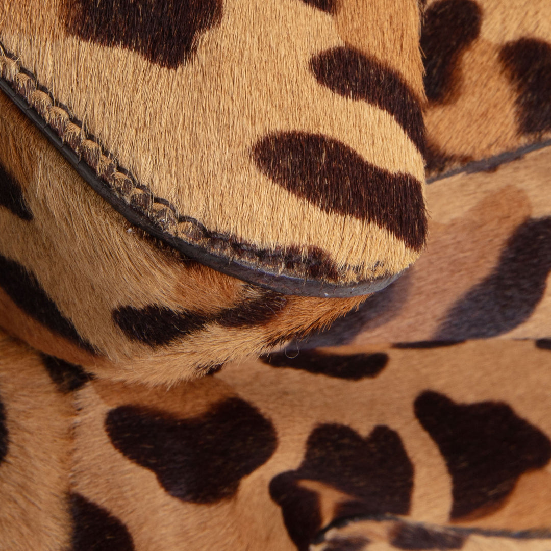 PRADA Cavallino Easy Bag - Leopard Pony Hair OUTLET FINAL SALE