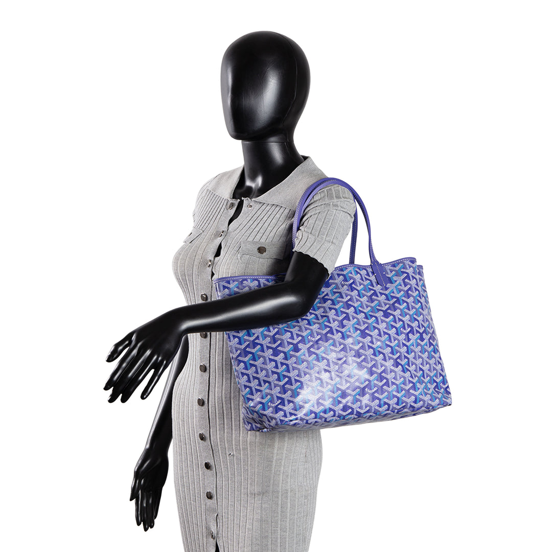 GOYARD Goyardine "Limited Edition" Saint Louis Tote - Blueberry
