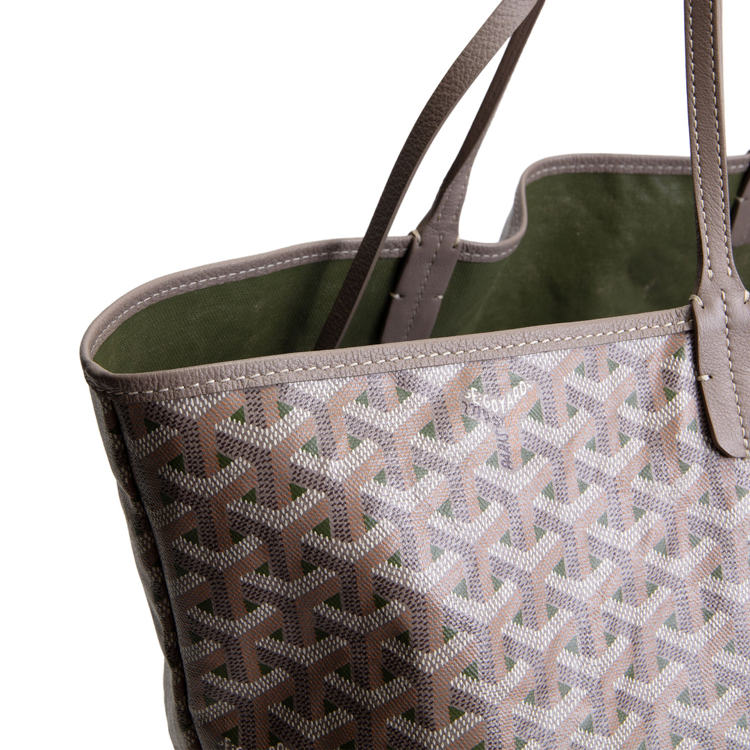 GOYARD Goyardine Claire Voie Saint Louis GM w/ Pouch - Grege Khaki