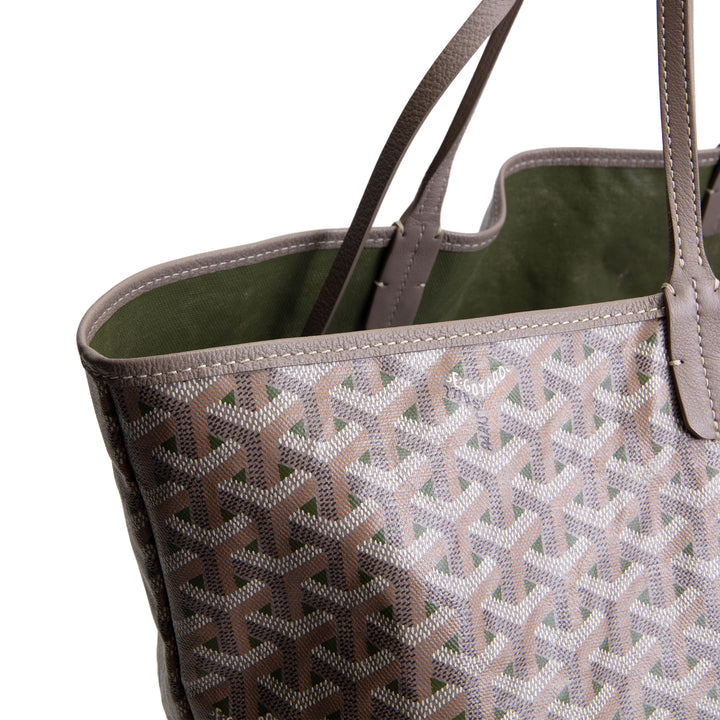 GOYARD Goyardine Claire Voie Saint Louis GM w/ Pouch - Grege Khaki