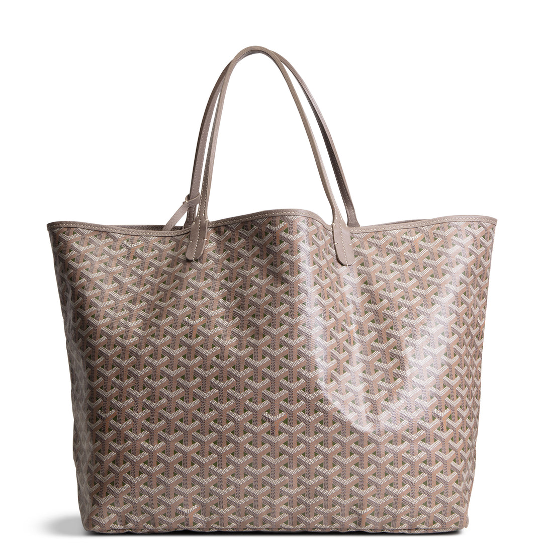 GOYARD Goyardine Claire Voie Saint Louis GM w/ Pouch - Grege Khaki