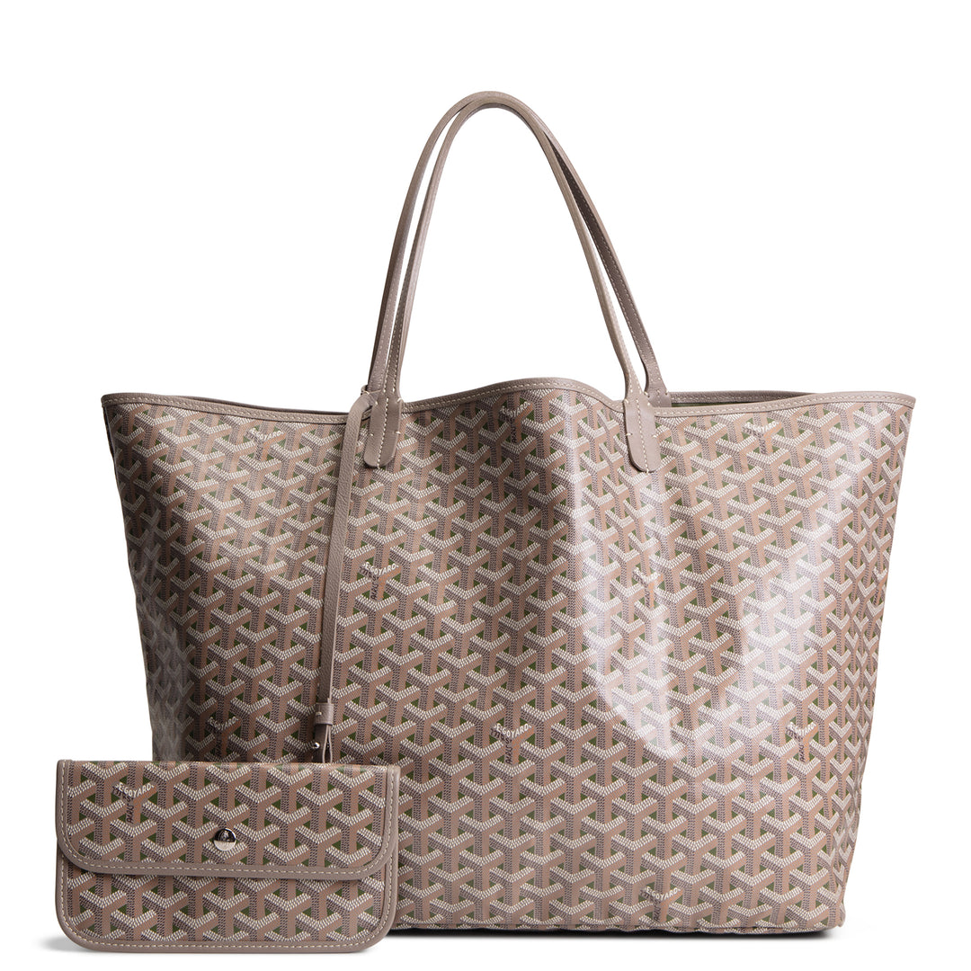 GOYARD Goyardine Claire Voie Saint Louis GM w/ Pouch - Grege Khaki