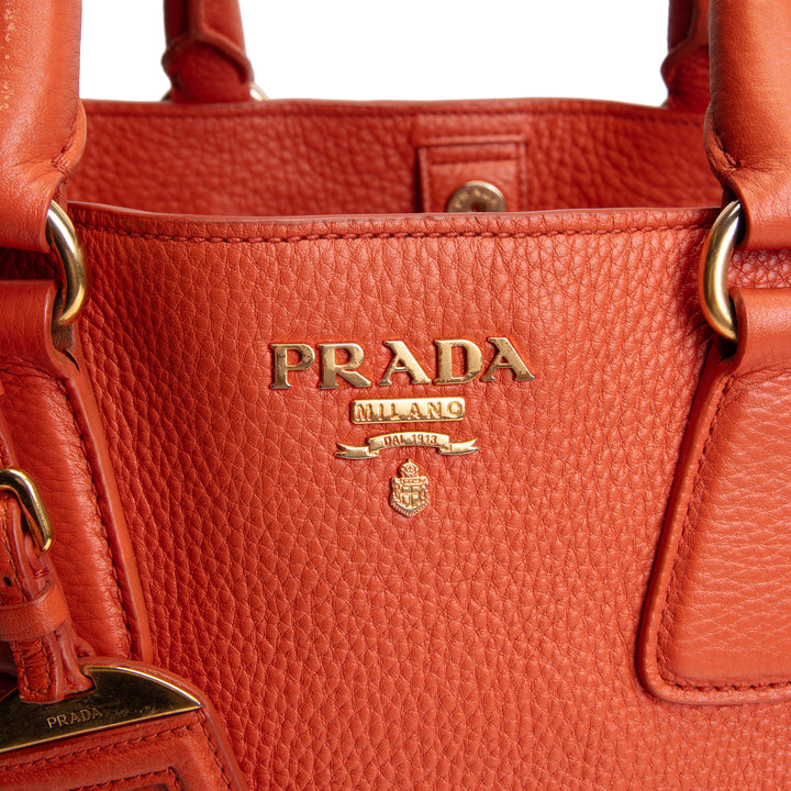 PRADA Vitello Daino Tote - Orange