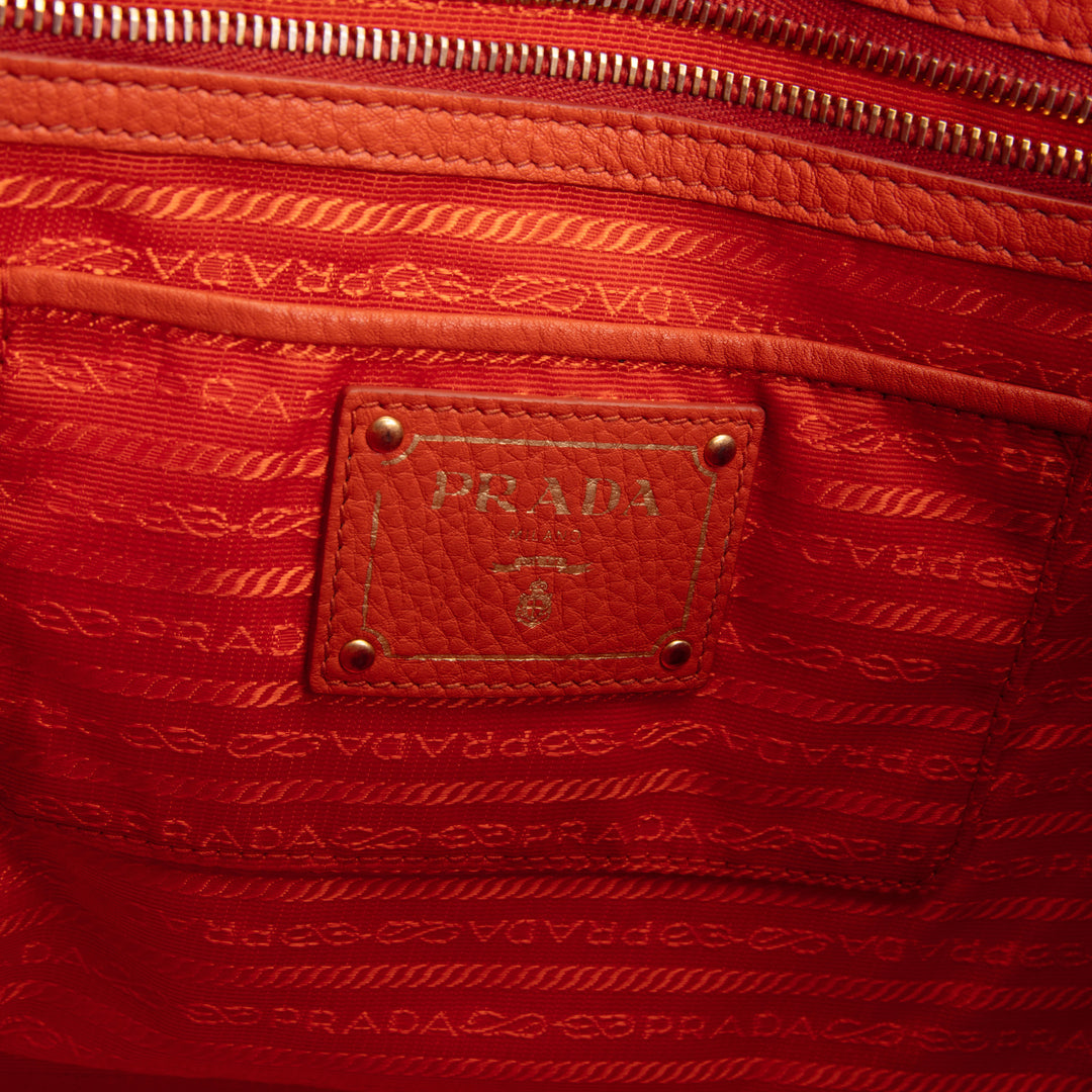 PRADA Vitello Daino Tote - Orange