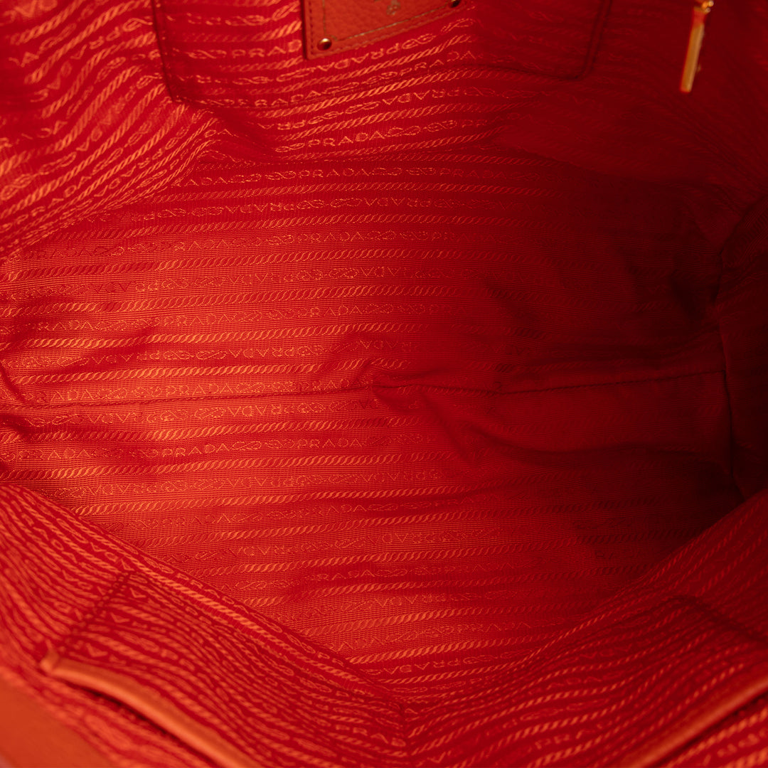 PRADA Vitello Daino Tote - Orange