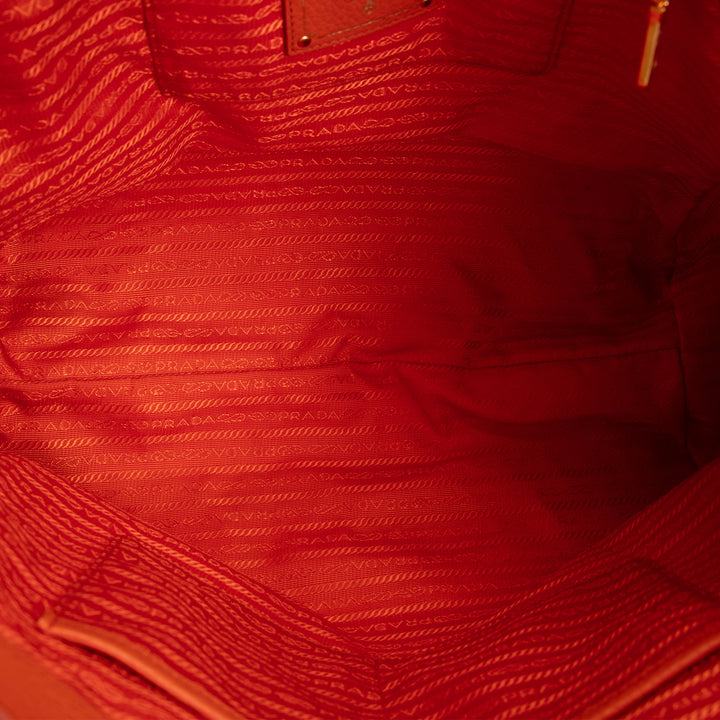 PRADA Vitello Daino Tote - Orange