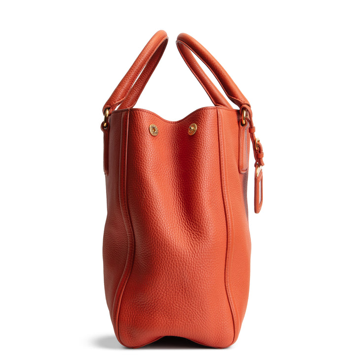 PRADA Vitello Daino Tote - Orange