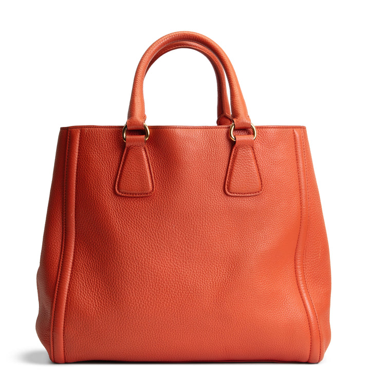 PRADA Vitello Daino Tote - Orange