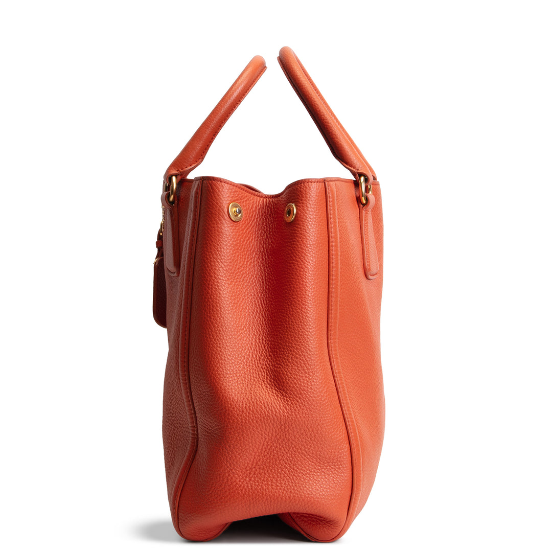 PRADA Vitello Daino Tote - Orange