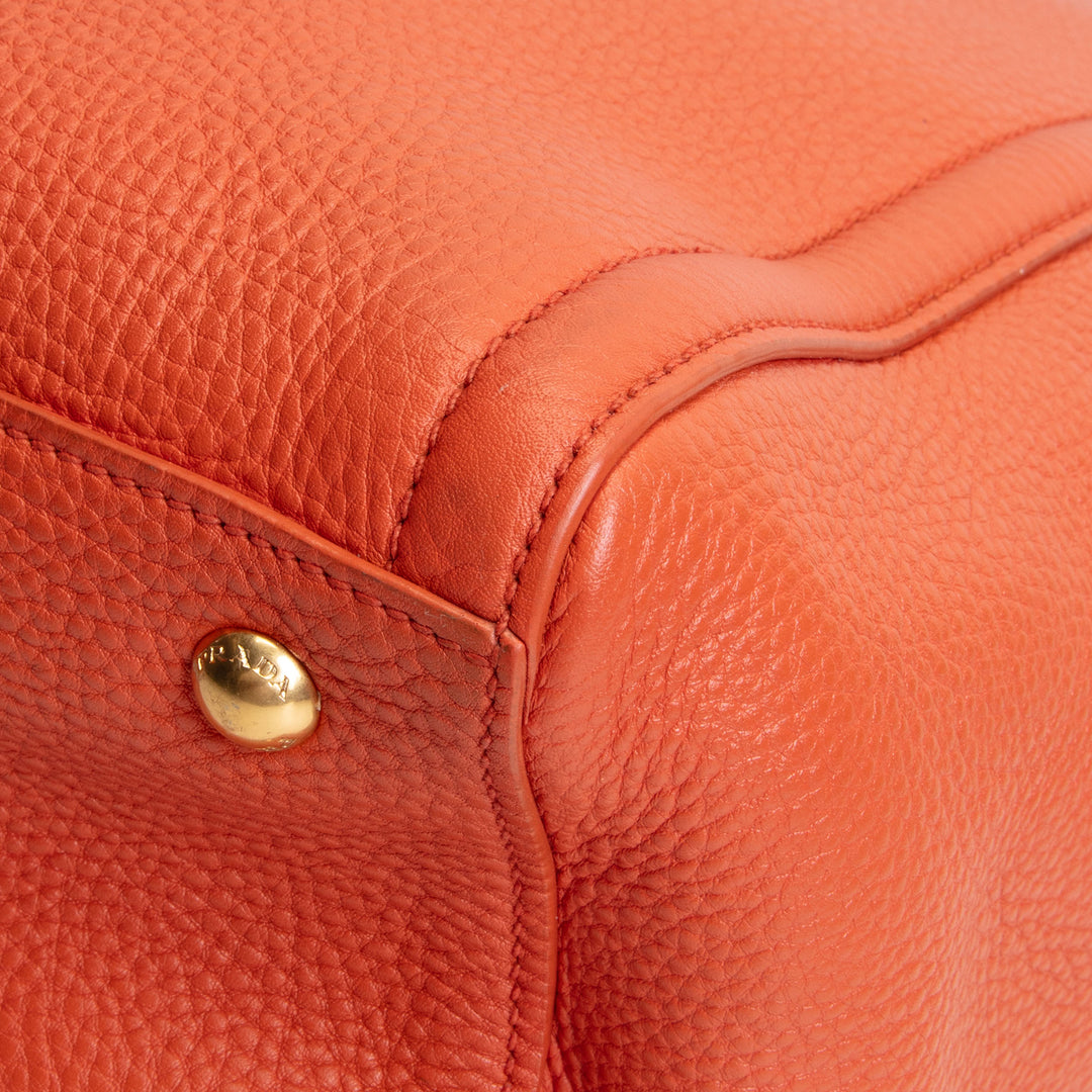 PRADA Vitello Daino Tote - Orange