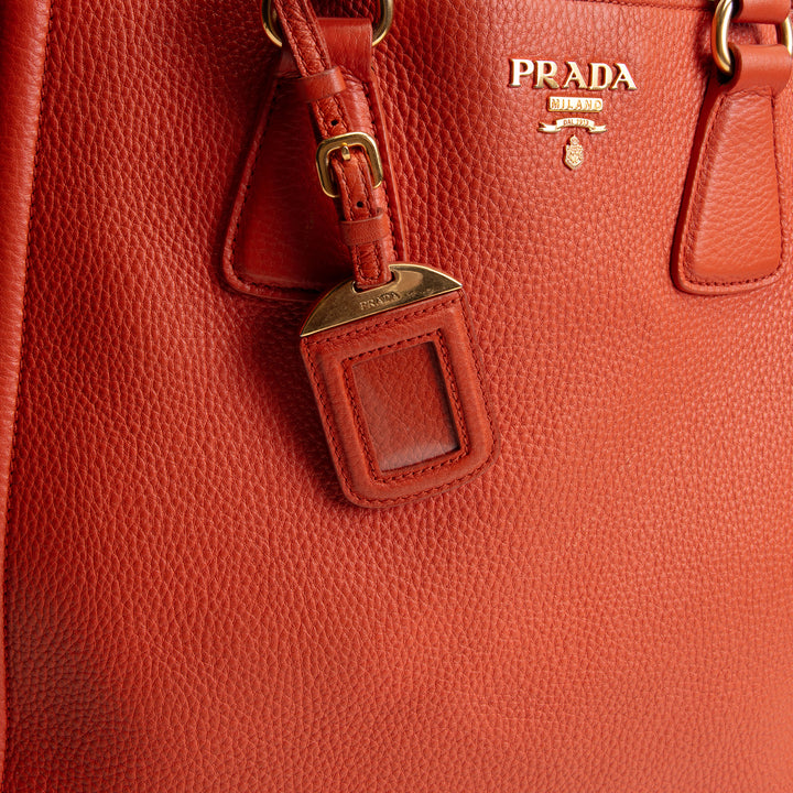 PRADA Vitello Daino Tote - Orange