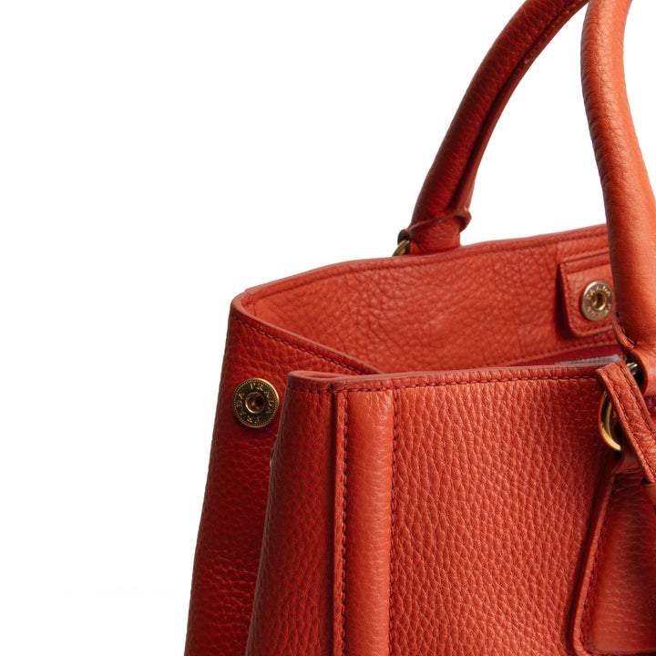 PRADA Vitello Daino Tote - Orange