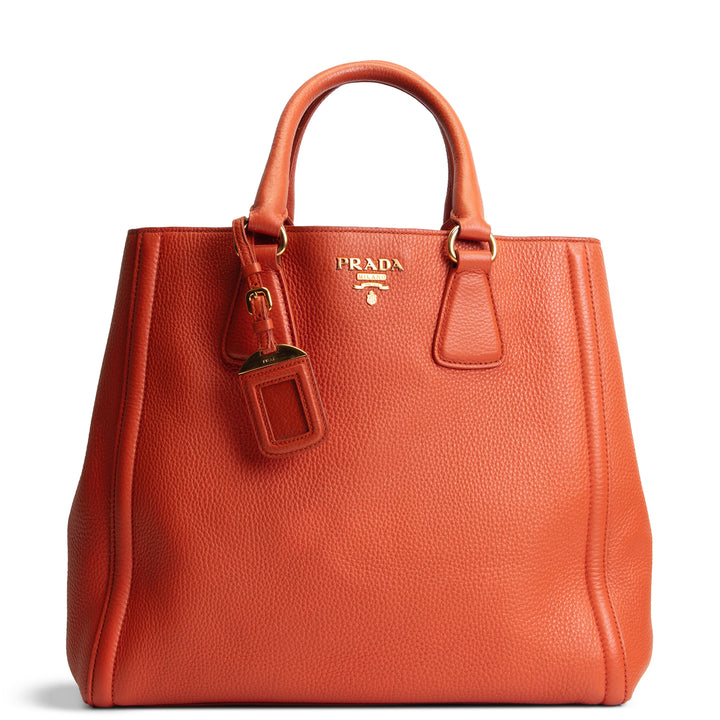 PRADA Vitello Daino Tote - Orange