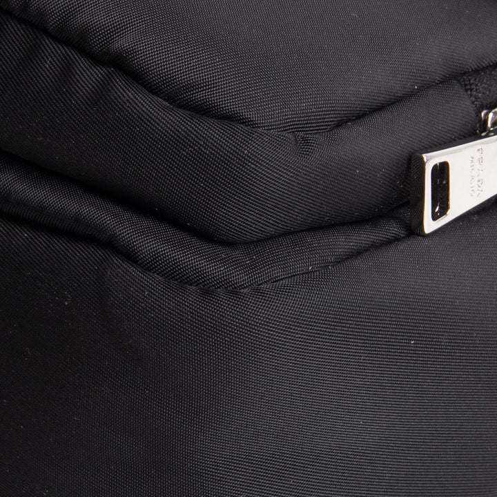 PRADA Tessuto & Spazzolata Buckle Pocket Crossbody - Black