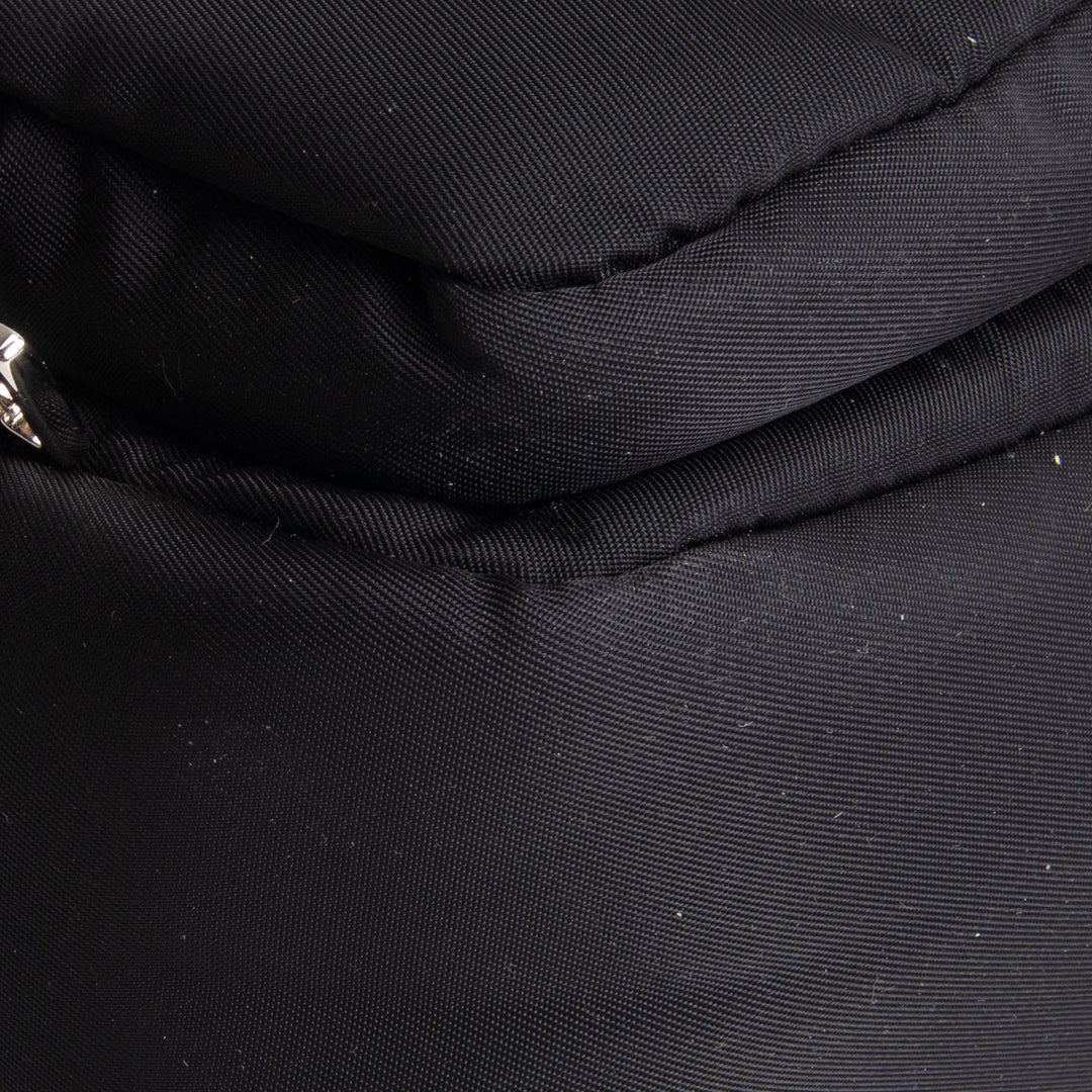 PRADA Tessuto & Spazzolata Buckle Pocket Crossbody - Black