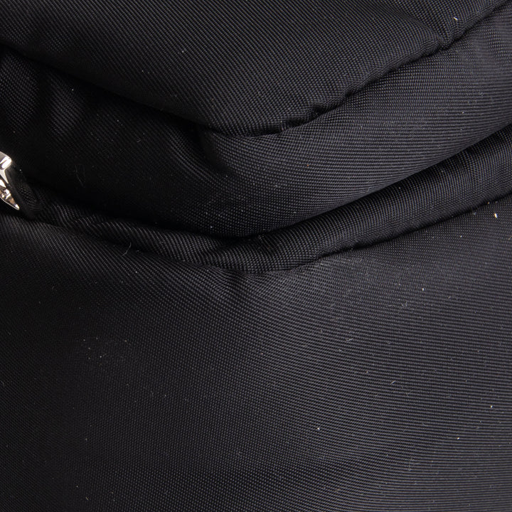 PRADA Tessuto & Spazzolata Buckle Pocket Crossbody - Black
