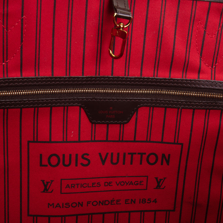 LOUIS VUITTON Neverfull GM Damier Ebene w/ Pouch