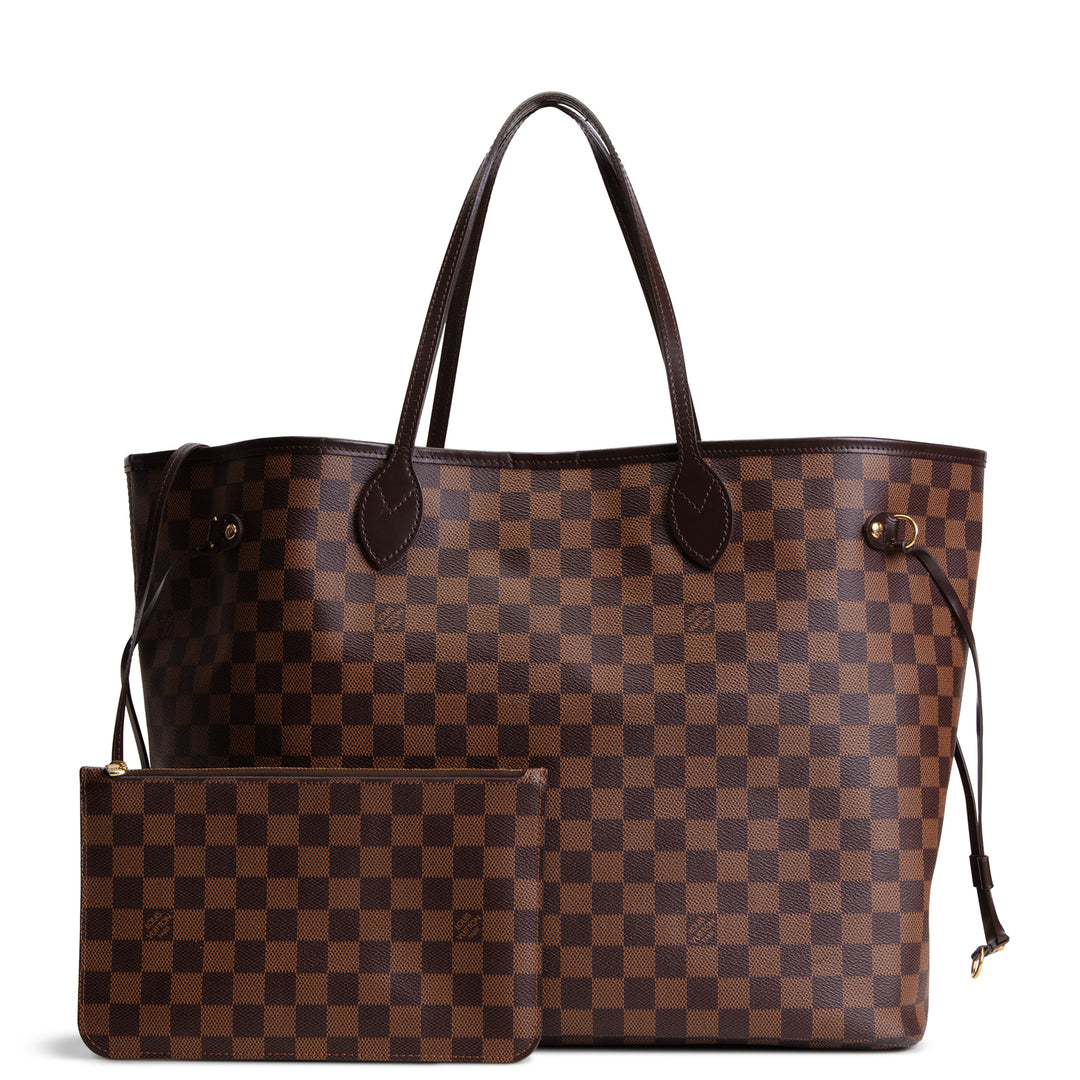 LOUIS VUITTON Neverfull GM Damier Ebene w/ Pouch