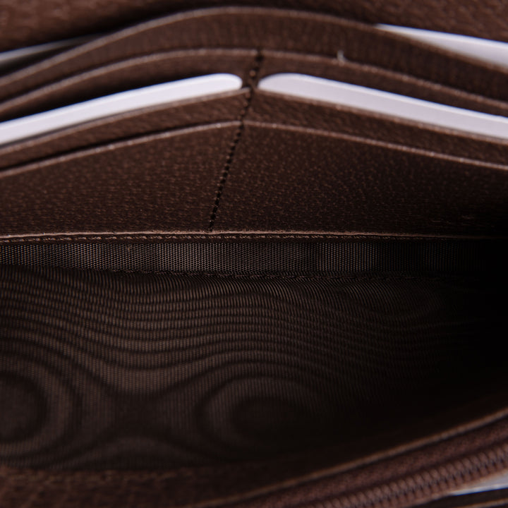 GUCCI GG Supreme Ophidia Wallet Continental Trifold - Brown