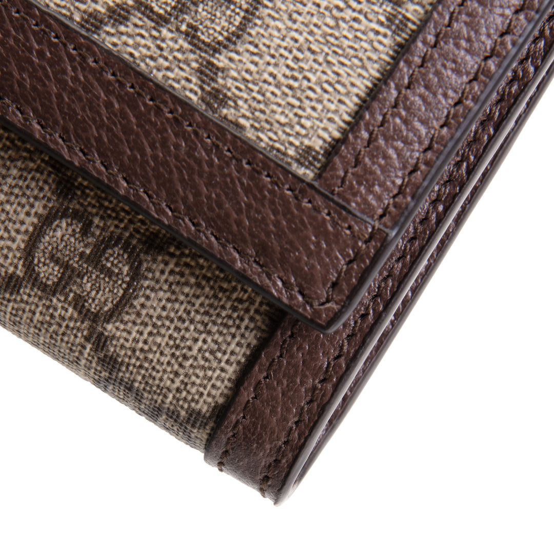 GUCCI GG Supreme Ophidia Wallet Continental Trifold - Brown