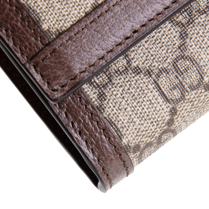 GUCCI GG Supreme Ophidia Wallet Continental Trifold - Brown