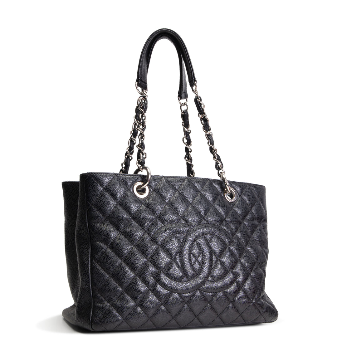 CHANEL Caviar Quilted Grand Shopping Tote - Black