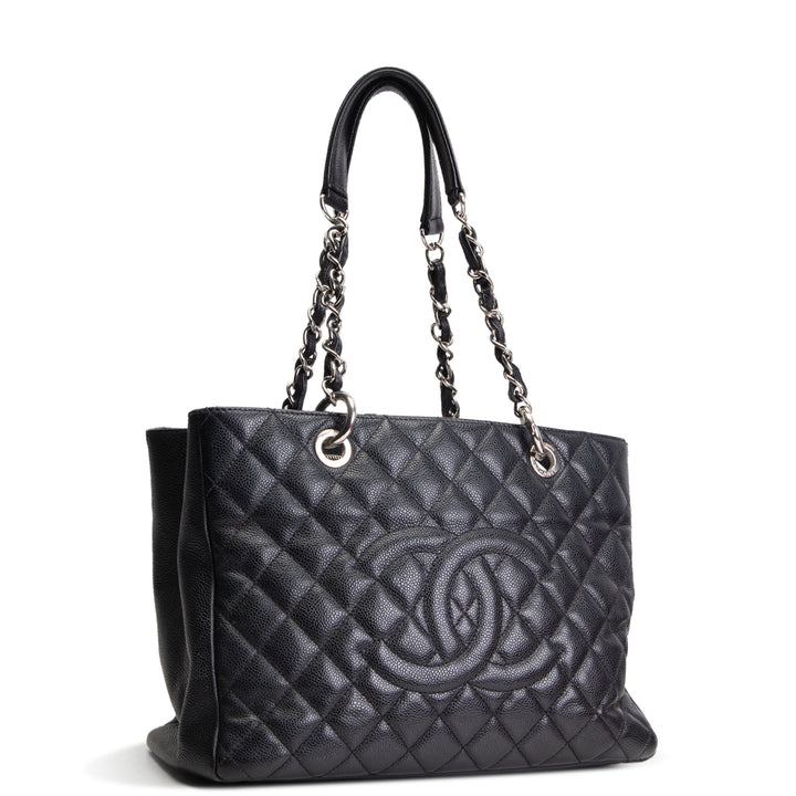 CHANEL Caviar Quilted Grand Shopping Tote - Black
