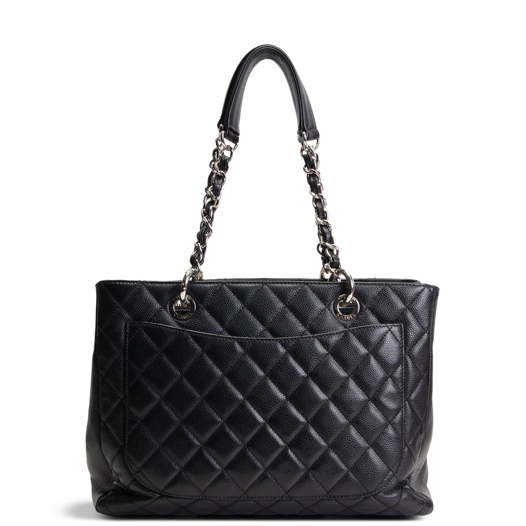 CHANEL Caviar Quilted Grand Shopping Tote - Black