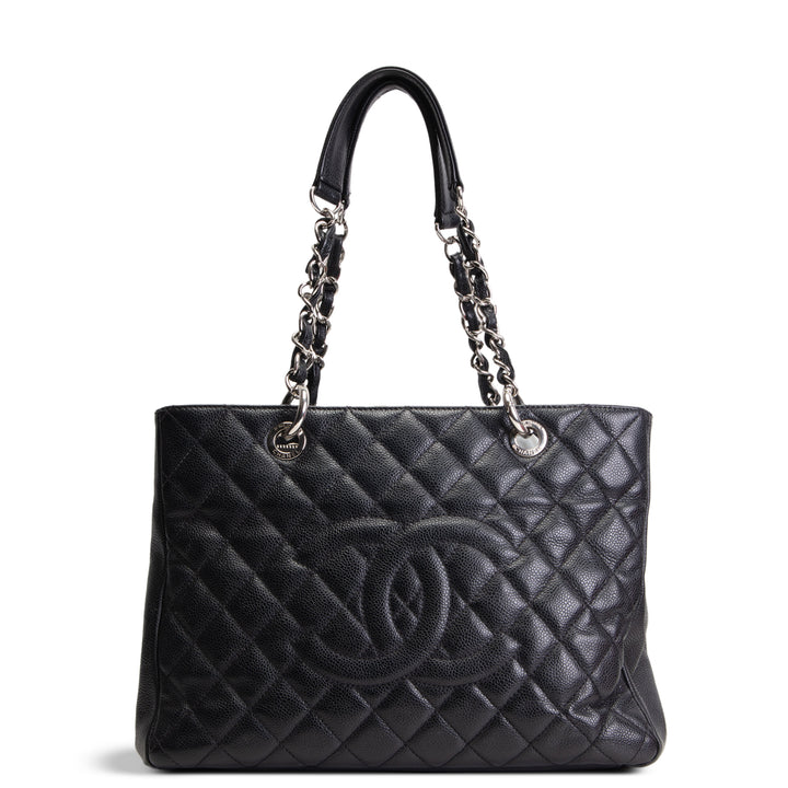 CHANEL Caviar Quilted Grand Shopping Tote - Black
