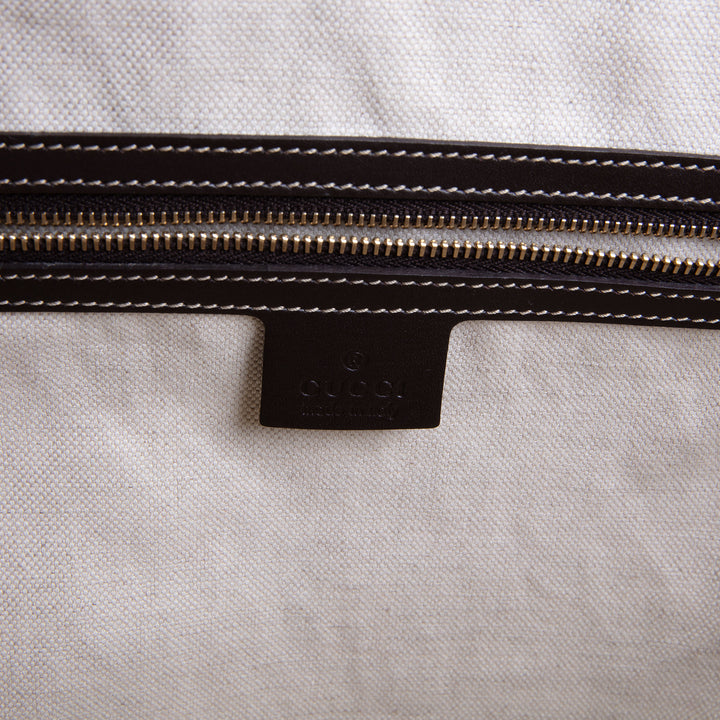 GUCCI GG Canvas Lovely Heart Tote - Beige & Ebony
