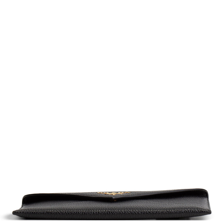 PRADA Pebbled Leather Envelope Pouch