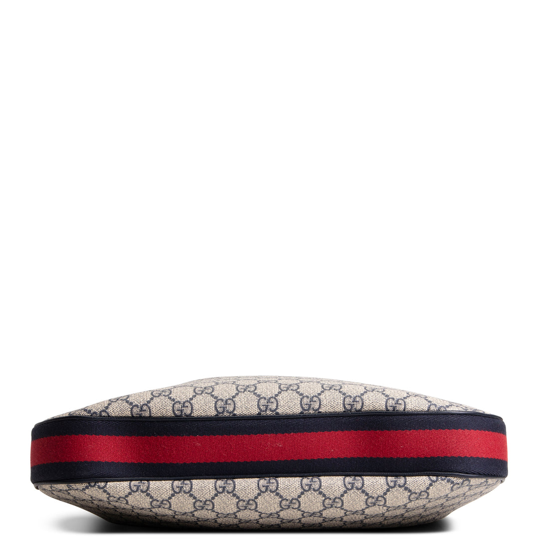 GUCCI GG Supreme Large Attache Shoulder Bag - Navy